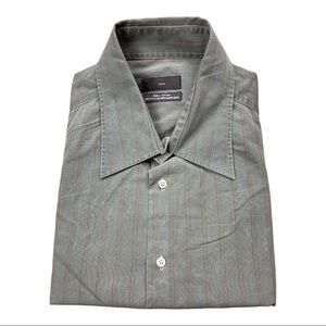 Zara Shirt Adult Extra Large Size XL Green Abstract Print‎ Button Down